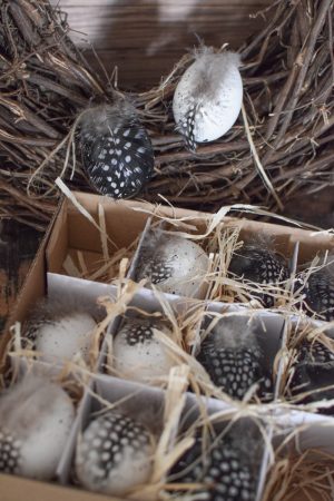 Hühnerei zum Hängen mit Feder Osterdeko Osterei Dekoei im Mrs Greenery Shop bestellen