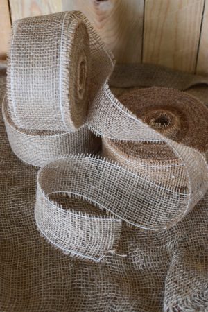 Juteband Natur mit 40 und 60 mm zum Basteln, Dekorieren und Kreativsein. Band aus Jute Naturdeko Mrs Greenery Shop
