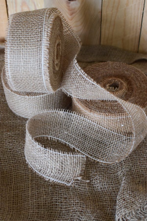 Juteband Natur mit 40 und 60 mm zum Basteln, Dekorieren und Kreativsein. Band aus Jute Naturdeko Mrs Greenery Shop