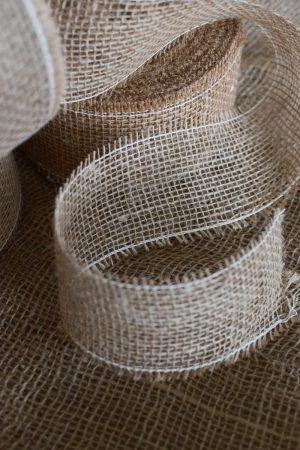 Juteband Natur mit 40 und 60 mm zum Basteln, Dekorieren und Kreativsein. Band aus Jute Naturdeko Mrs Greenery Shop