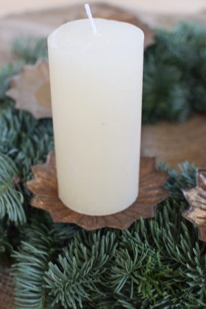 Kerze Blockkerze STumpenrkerze Adventskranz Advents weiß grün Weihnachten Kerzen im Mrs Greenery Shop bestellen