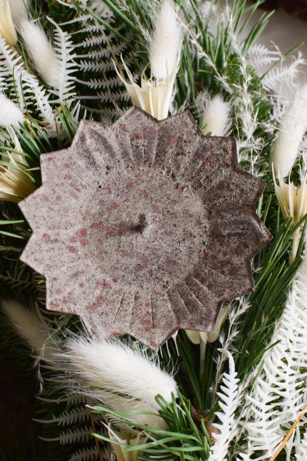 Kerzenhalter Stumpenkerzen Kerze Adventskranz Kerzenständer Metalldeko antik vintage Metalldeko Weihnachtsdeko Adventsdeko im Mrs Greenery Shop bestellen kaufen