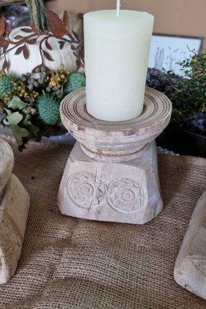 kerzenhalter holz holzkerzenhalter stumpenkerzen holzdeko naturdeko im mrs greenery shop bestellen kaufen