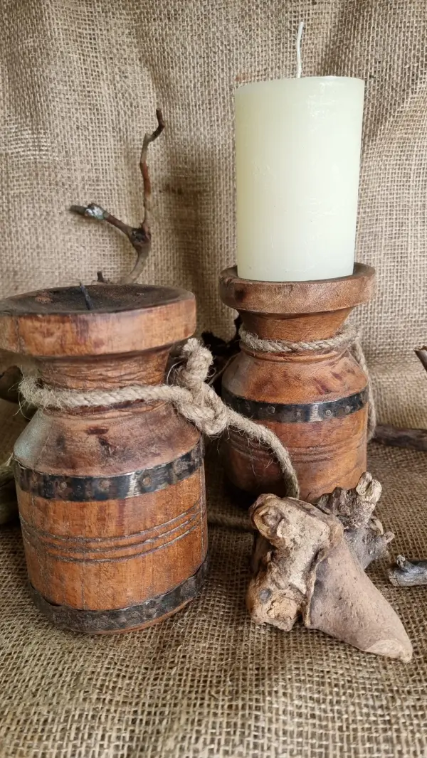 Kerzenständer aus Mangoholz