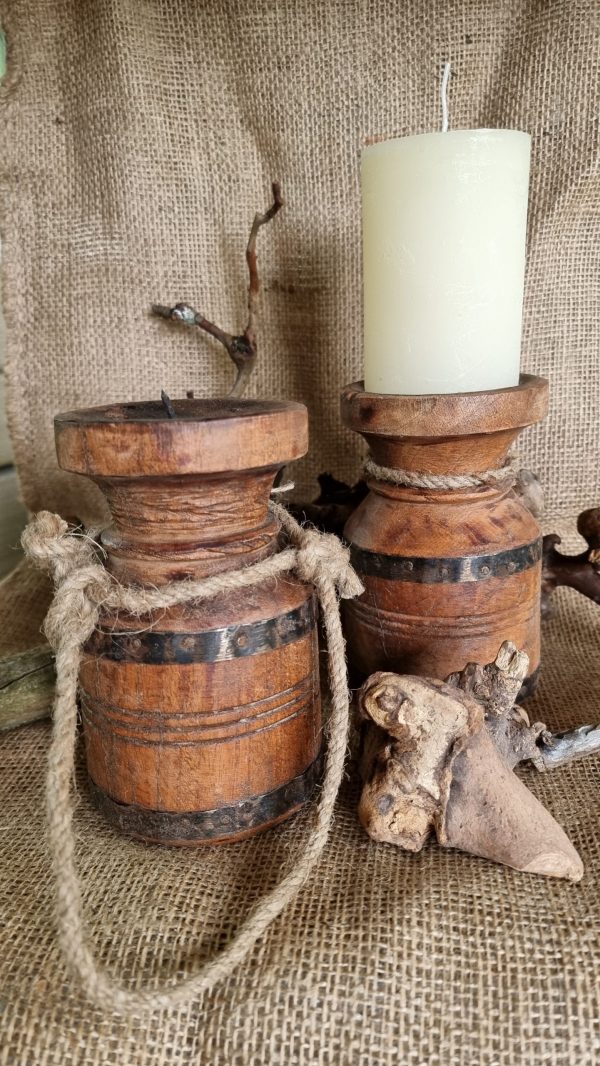 kerzenhalter holz holzkerzenhalter stumpenkerzen holzdeko naturdeko im mrs greenery shop bestellen kaufen