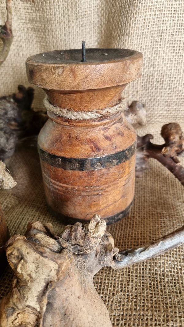 kerzenhalter holz holzkerzenhalter stumpenkerzen holzdeko naturdeko im mrs greenery shop bestellen kaufen