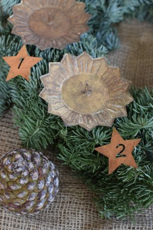 Kerzenstecker Stern Adventskranz Weihnachten Weihnachtsdeko Advent Adventsdeko im Mrs Greenery Shop bestellen