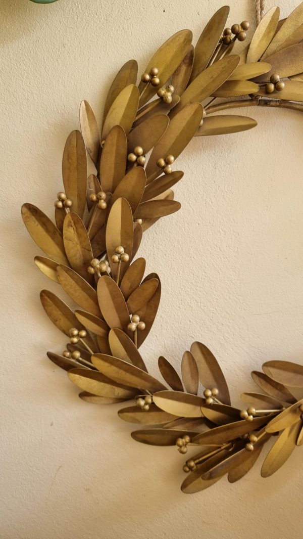 Kranz Metall Metallkranz Blätterkranz Dekokranz Kränze Herbstdeko Winterdeko im Mrs Greenery Shop bestellen kaufen