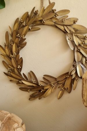 Kranz Metall Metallkranz Blätterkranz Dekokranz Kränze Herbstdeko Winterdeko im Mrs Greenery Shop bestellen kaufen