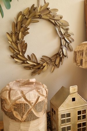 Kranz Metall Metallkranz Blätterkranz Dekokranz Kränze Herbstdeko Winterdeko im Mrs Greenery Shop bestellen kaufen