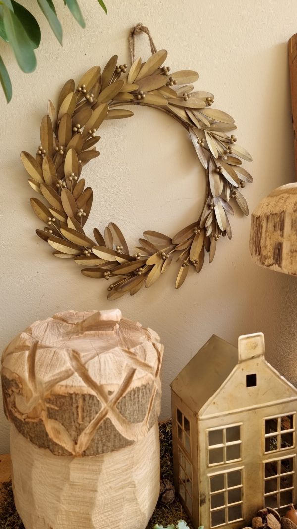 Kranz Metall Metallkranz Blätterkranz Dekokranz Kränze Herbstdeko Winterdeko im Mrs Greenery Shop bestellen kaufen