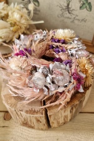 Kranz Kränze Mini-Kränze Trockenblumen getrocknete Blüten Trockenblumenkranz weiss pastell im Mrs Greenery Shop bestellen kaufen