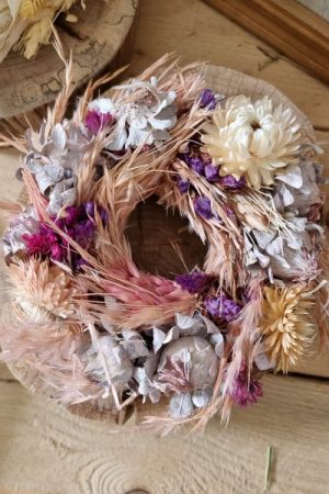 Kranz Kränze Mini-Kränze Trockenblumen getrocknete Blüten Trockenblumenkranz weiss pastell im Mrs Greenery Shop bestellen kaufen