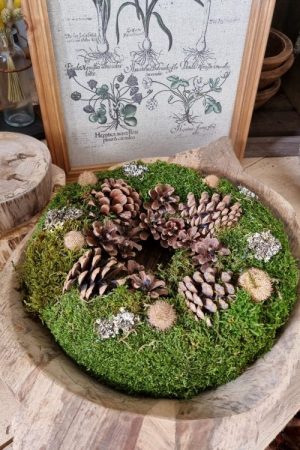Mooskranz Herbstkranz Winterkranz Zapfenkranz Kranz Kränze getrocknet im Mrs Greenery Shop bestellen kaufen