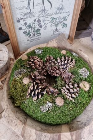 Mooskranz Herbstkranz Winterkranz Zapfenkranz Kranz Kränze getrocknet im Mrs Greenery Shop bestellen kaufen