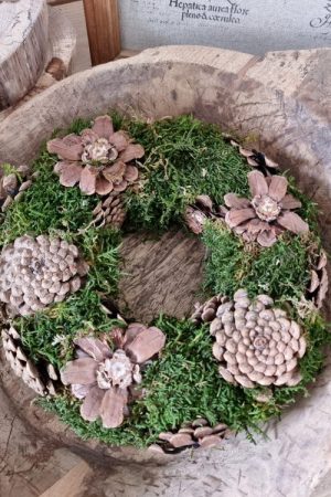 Mooskranz Herbstkranz Winterkranz Zapfenkranz Kranz Kränze getrocknet im Mrs Greenery Shop bestellen kaufen