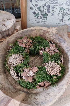 Mooskranz Herbstkranz Winterkranz Zapfenkranz Kranz Kränze getrocknet im Mrs Greenery Shop bestellen kaufen