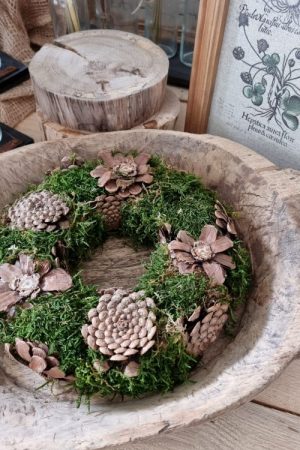 Mooskranz Herbstkranz Winterkranz Zapfenkranz Kranz Kränze getrocknet im Mrs Greenery Shop bestellen kaufen