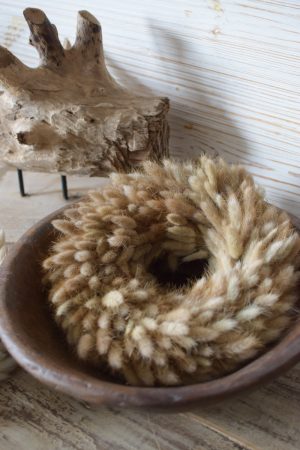 Trockenblumenkranz Kranz Kränz Samtgraskranz Samtgras natur gebleicht weiss braun Lagurus fertig gebunden im Mrs Greenery Shop bestellen kaufen