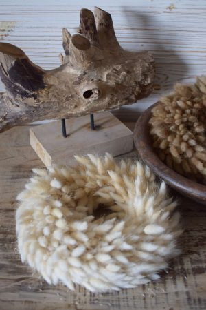 Trockenblumenkranz Kranz Kränz Samtgraskranz Samtgras natur gebleicht weiss braun Lagurus fertig gebunden im Mrs Greenery Shop bestellen kaufen
