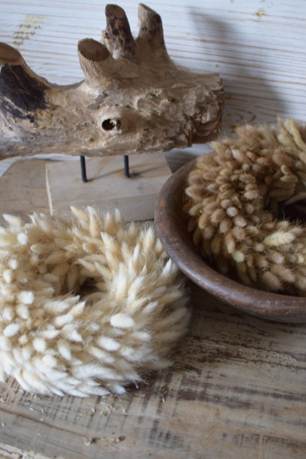 Trockenblumenkranz Kranz Kränz Samtgraskranz Samtgras natur gebleicht weiss braun Lagurus fertig gebunden im Mrs Greenery Shop bestellen kaufen