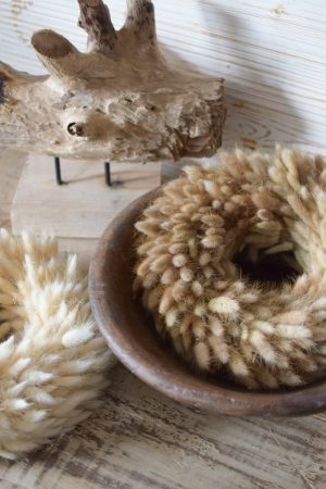 Trockenblumenkranz Kranz Kränz Samtgraskranz Samtgras natur gebleicht weiss braun Lagurus fertig gebunden im Mrs Greenery Shop bestellen kaufen