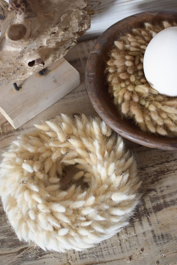 Trockenblumenkranz Kranz Kränz Samtgraskranz Samtgras natur gebleicht weiss braun Lagurus fertig gebunden im Mrs Greenery Shop bestellen kaufen