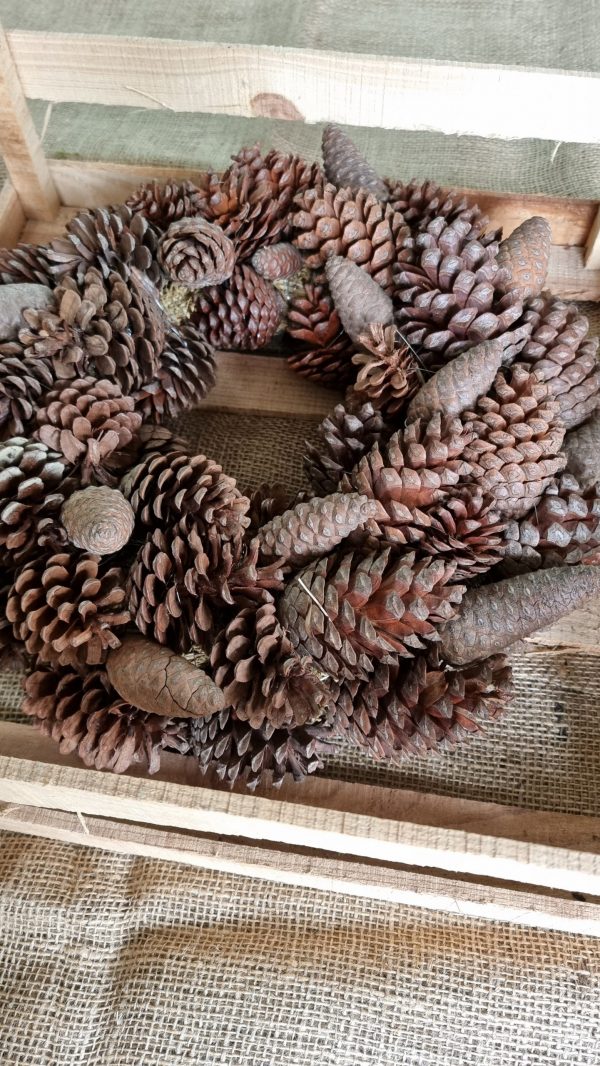 Kranz Zapfenkranz Kränze Herbstkranz weihnachtskranz deko Naturdeko im Mrs Greenery Shop bestellen kaufen kreativsein wanddeko