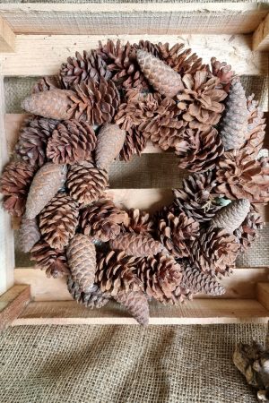 Kranz Zapfenkranz Kränze Herbstkranz weihnachtskranz deko Naturdeko im Mrs Greenery Shop bestellen kaufen kreativsein wanddeko
