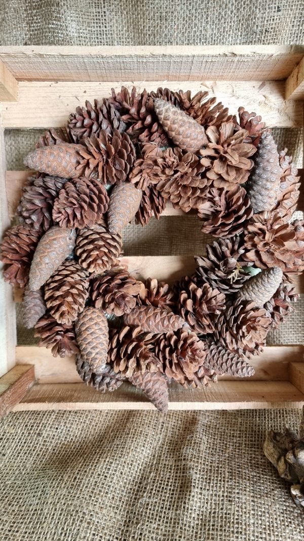 Kranz Zapfenkranz Kränze Herbstkranz weihnachtskranz deko Naturdeko im Mrs Greenery Shop bestellen kaufen kreativsein wanddeko