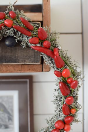 Zierpfeffer Pfeffer im Kreativ-set Kranzbinden Kranz Kränze selberbinden Dekopfeffer rot orange. Pfefferkranz Gewürzekranz Kranzbinden Kreativsein im Mrs Greenery Shop bestellen kaufen