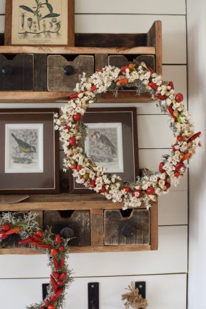 Zierpfeffer Pfeffer im Kreativ-set Kranzbinden Kranz Kränze selberbinden Dekopfeffer rot orange. Pfefferkranz Gewürzekranz Kranzbinden Kreativsein im Mrs Greenery Shop bestellen kaufen