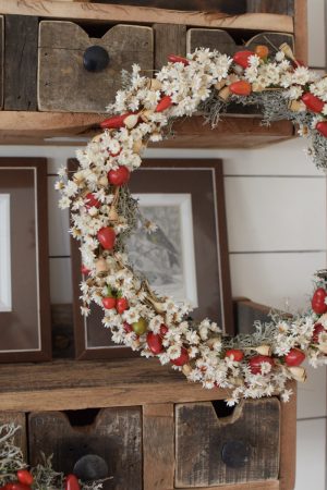Zierpfeffer Pfeffer im Kreativ-set Kranzbinden Kranz Kränze selberbinden Dekopfeffer rot orange. Pfefferkranz Gewürzekranz Kranzbinden Kreativsein im Mrs Greenery Shop bestellen kaufen