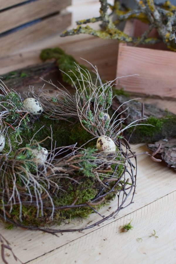 Kreativ Set Mooskränze binden mit Stroh-Rohling, Moos, Bindedraht, DIY Mini-Kränze diy mrs greenery osterdeko dekoidee ostern