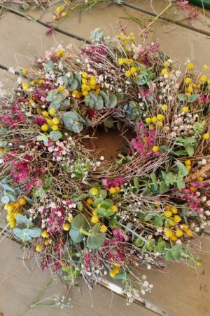 Kreativ-set Sommerkranz Kranzbinden Kränze Kranz Anleitung mit Mrs Greenery Shop bestellen kaufen Trockenblumen Eukalyptus