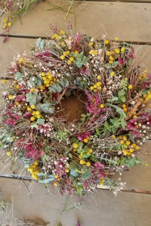 Kreativ-set Sommerkranz Kranzbinden Kränze Kranz Anleitung mit Mrs Greenery Shop bestellen kaufen Trockenblumen Eukalyptus