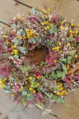 Kreativ-set Sommerkranz Kranzbinden Kränze Kranz Anleitung mit Mrs Greenery Shop bestellen kaufen Trockenblumen Eukalyptus