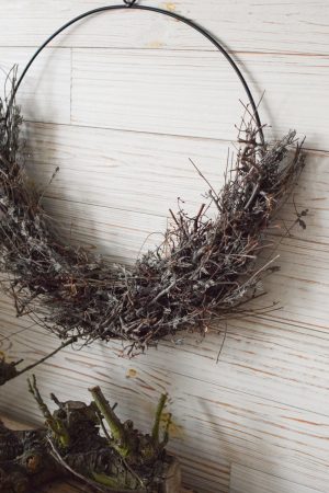 Loop Loopring mit Trockenblumen. Wilder Bonsai Bonsaiblätter getrocknet Ring zum HHängen Trockenblumen im Mrs Greenery Shop bestellen kaufen Naturdeko kreativ