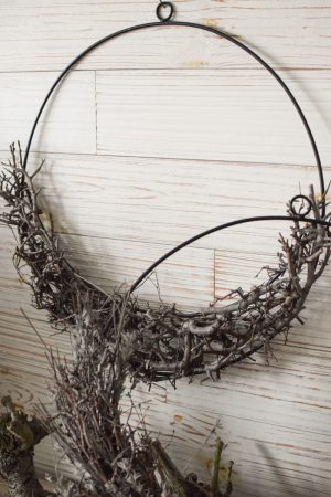 Loop Loopring mit Trockenblumen. Wilder Bonsai Bonsaiblätter getrocknet Ring zum HHängen Trockenblumen im Mrs Greenery Shop bestellen kaufen Naturdeko kreativ