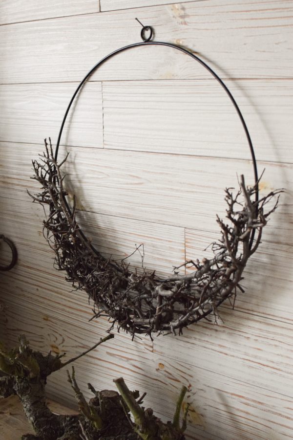 Loop Loopring mit Trockenblumen. Wilder Bonsai Bonsaiblätter getrocknet Ring zum HHängen Trockenblumen im Mrs Greenery Shop bestellen kaufen Naturdeko kreativ