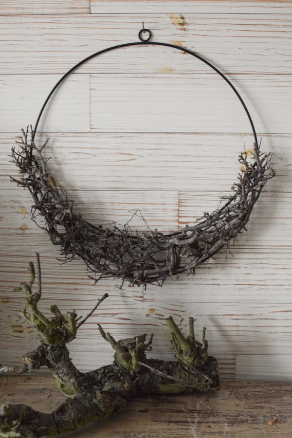 Loop Loopring mit Trockenblumen. Wilder Bonsai Bonsaiblätter getrocknet Ring zum HHängen Trockenblumen im Mrs Greenery Shop bestellen kaufen Naturdeko kreativ