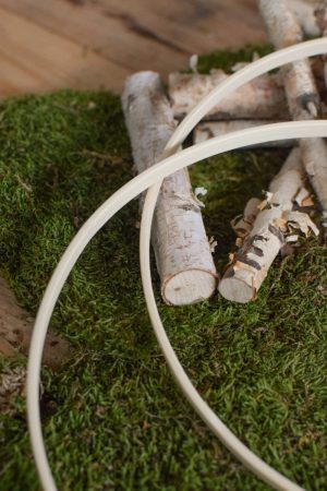 Loopring aus Holz Loop Kranz Naturdeko DIY selbermachen Rohling Kränze