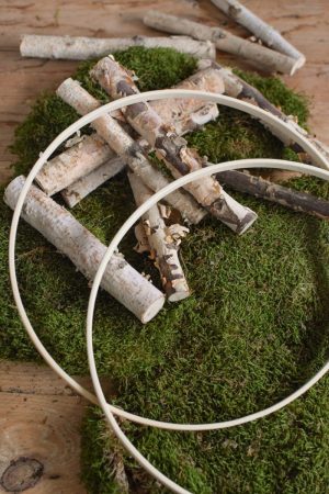Loopring aus Holz Loop Kranz Naturdeko DIY selbermachen Rohling Kränze