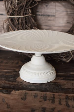 Metall Tablett creme weiß antik-look. Dekotablett Etagere Dekoidee Deko im Mrs Greenery Shop bestellen