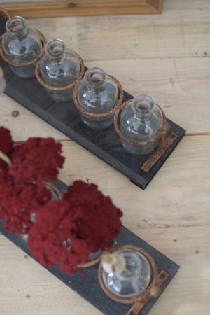 Dekotablett Tablett mit Glas Flaschen Dekoidee Deko mit Naturmaterialien im Mrs Greenery Shop kaufen bestellen Naturdeko Deko natürlich dekorieren