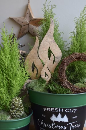 Metallkerze antikgold metall Kerzenstecker Metallstecker Adventsdeko Weihnachtsdeko Advent im Mrs Greenery Shop bestellen