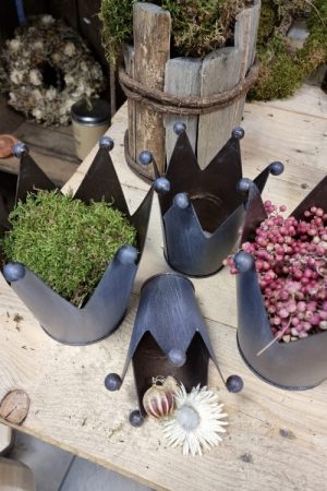 Metallkrone Krone Metall 5er Set Top Töpfe Kronen deko im Mrs Greenery Shop bestellen kaufen