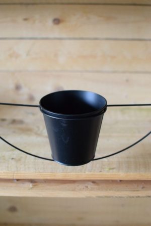 Metallring Loop Loopring mit Topf zum Aufhängen Ring aus Metall schwarz