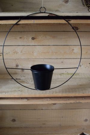 Metallring Loop Loopring mit Topf zum Aufhängen Ring aus Metall schwarz