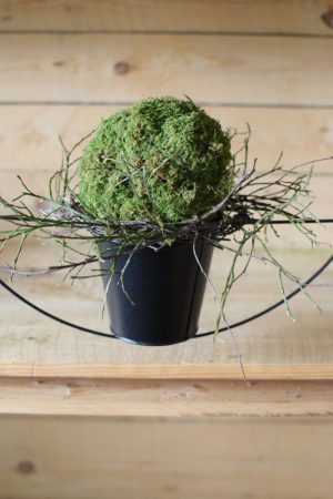 Metallring Loop Loopring mit Topf zum Aufhängen Ring aus Metall schwarz